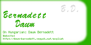 bernadett daum business card